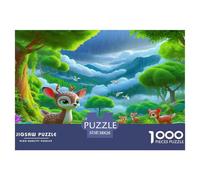 Cerf1000 Pièces Puzzle À Thèmefaune Sauvage pour Adultes De Jeu pour Adultes Parfaitpourla Détente Del'art DeLaDécoration 38x26cm/1000pcs
