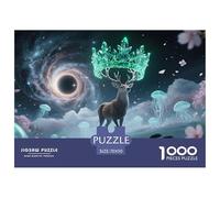 Cerf1000 Pièces Puzzle À Thèmefaune Sauvage pour Adultes Moderne Jeu Difficile EtStimulant Paysagedes QuatreSaisons 70x50cm/1000pcs
