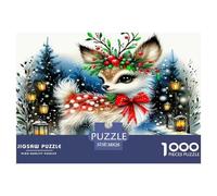 Cerf1000 Pièces Puzzle Coloréfaune Sauvage pour Adultes Jeu D'Intelligence Difficile EtStimulant Décorationde La Maison 38x26cm/1000pcs