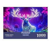 Cerf1000 Pièces Puzzle Familialfaune Sauvage pour Adultes Jeu D'Intelligence Premium avec Défis Del'art DeLaDécoration 70x50cm/1000pcs