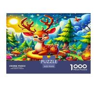 Cerf1000 Pièces PuzzlePièces Faune Sauvage pour Adultes Jeu D'Intelligence Difficile EtStimulant Décorationde La Maison 70x50cm/1000pcs