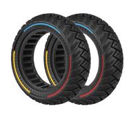CERFFOOL 10 Pouces 70/75-6.5 Pneu Solide Tout-terrain Pneus en Nid d'Abeille Antidérapant Anti-explosion Roue de Remplacement pour Scooters Électriques Accessoires (Trois Couleurs pour 2 PCS)
