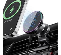 CERFFOOL 15W Support Chargeur Téléphone Voiture Magnétique pour iPhone16/15/14/13/12 Series pour Samsung Xiaomi OnePlus Huawei pour Magsafe Chargeur sans Fil Rotation 360°