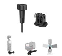 CERFFOOL Adaptateur de support de griffe de 6,35 mm pour DJI Osmo Action 5 Pro/4 GoPro Hero 13/12 Noir Support réglable pour Insta360 GO 3S/3 Ace Pro 2 Adaptateur de trépied pour accessoires de caméra