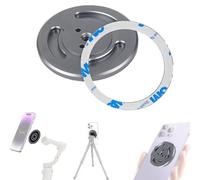 CERFFOOL Adaptateur de trépied magnétique pour téléphone MagSafe iPhone 16 15 14 13 12 pour Huawei/Samsung/Xiaomi Trou de vis 1/4" pour trépied DJI Gimbal