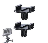 CERFFOOL Adaptateur de Trépied pour GoPro 13 12 11 10 9 pour Insta360/DJI Osmo Action Plaque de Base à Dégagement Rapide CNC en Alliage D'aluminium pour Action Caméra Accessoires (2 PCS)