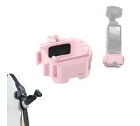 CERFFOOL Adaptateur d'Extension pour DJI Osmo Pocket 3 Adaptateur de Frame Rapide avec Filetage 1/4 et Adaptateur d'Interface Pliable à Deux Broches Cold Shoe Support Poignée pour Caméra Action (Rose)
