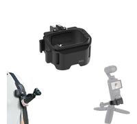 CERFFOOL Adaptateur d'Extension pour DJI Osmo Pocket 3 Adaptateur de Frame Rapide avec Filetage 1/4 et Adaptateur d'Interface Pliable à Deux Broches Cold Shoe Support Poignée pour Caméra Action (Noir)