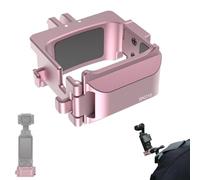 CERFFOOL Adaptateur d'Extension pour DJI Osmo Pocket 3 Adaptateur de Frame Rapide en Alliage d'Aluminium avec Filetage 1/4 et Interface Pliable à Deux Broches Cold Shoe Support Poignée (Rose)