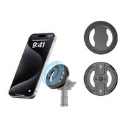 CERFFOOL Adaptateur Magnétique de Trépied de Téléphone pour MagSafe iPhone 17 16 15 14 13 12 Plus Pro Max avec Interface Cold Shoe à Filetage 1/4" Accessoire pour Téléphone