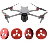 CERFFOOL Capuchon de Moteur pour DJI AIR 3S/3/3 PRO/3 CLASSIC/3 MAVIC Coque en Aluminium Étanche Couvercle Moteur Housse de Protection Anti-rayures Anti-poussière Accessoires Drone (Rouge)