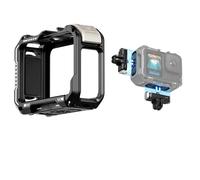 CERFFOOL Coque de protection en aluminium pour GoPro 13 12 11 10 9 Cadre de protection pour vélo Cage d'appareil photo Cold Shoe Bezel Mount Support Cadre en métal Cage Accessoires de caméra d'action
