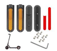 CERFFOOL Couvercle de Protection Bande Réfléchissante pour Xiaomi 4 Pro Roue Arrière Roue Avant Cache Plastique avec Vis Outil Pièces de Rechange pour Scooter Électrique (pour avant + arrière)