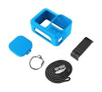 CERFFOOL Housse de Protection en Silicone pour GoPro Hero 13 BLACKcouvercle latéral de Batterie, Bouchons d'objectif, Corde de 40 cm de Long et Cordon pour kit d'accessoires de caméra