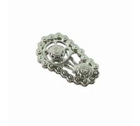 CERFFOOL Jouet Fidget en Chaîne de Vélo EDC Jouet Fidget Slider Toys 2 Gears Figity Spin Finger Games Anti-Anxiété Fidget Spinner pour Adultes Enfants Anti-Stress Sensory Toys Jeux de Doigts (Argent)