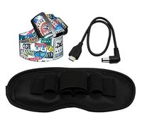 CERFFOOL Kit Bandeau pour DJI FPV Casque Goggles V2 et Autres Marques de Lunettes VR Ajustables Sangle de Tête Réglable (bandeau+câble+couvercle de protection)