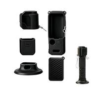 CERFFOOL Kit Coque de Protection en Silicone pour DJI Osmo Pocket 4 Étui de Protection pour Objectif d'appareil Photo Anti-Rayures avec Base de Support pour Caméra d'action (Combo)