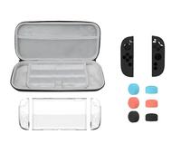 CERFFOOL Kit Coque de Protection pour Nintendo Switch 2 Coque Transparente en TPU + Étui de Transport+Joy-Con Coque en Silicone+Lot de 6 Capuchons de Joystick pour Accessoires de Rechange