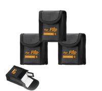 CERFFOOL Lipo Batterie Coffre-Fort Sac pour DJI Flip Ignifuge Antidéflagrant Housse Boîte de Rangement Chargement Sécurisés Sac de Rangement Accessoires pour Drone (pour 1 Batterie*3)