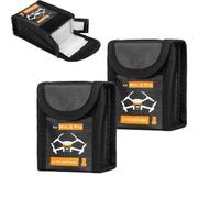 CERFFOOL Lipo Batterie Coffre-fort Sac pour DJI Mini 4 Pro/4K/3 Pro/3 Ignifuge Antidéflagrant Housse Boîte de Rangement Chargement Sécurisés Sac de Rangement Accessoires pour Drone (pour 1 batterie*2)