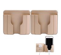 CERFFOOL Lot de 2 supports muraux pour chargeur de téléphone portable - Mallette de rangement à distance - Support mural pour smartphones - Câble de charge - Support autocollant (doré x 2 pièces)