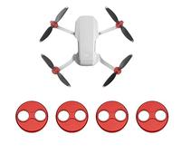 CERFFOOL Lot de 4 Capuchons de Protection de Moteur pour DJI Mini 4 Pro/Mini 3 Pro/Mini 3/SE/1 Alliage d'aluminium Étanche Couvercle Moteur Housse de Protection Anti-Rayures Anti-poussière (Rouge)