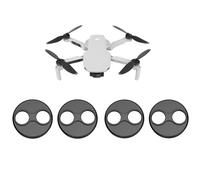 CERFFOOL Lot de 4 Capuchons de Protection de Moteur pour DJI Mini 4 Pro/Mini 3 Pro/Mini 3/SE/1 Alliage d'aluminium Étanche Couvercle Moteur Housse de Protection Anti-Rayures Anti-poussière (Noir)