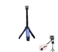 CERFFOOL Mini perche à selfie extensible pour GoPro 13 12 11 Insta 360 X4 3 Portable Vlog Trépied Extension Monopode Tripod Accessoire de caméra d'action (Bleu)