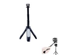CERFFOOL Mini perche à selfie extensible pour GoPro 13 12 11 Insta 360 X4 3 Portable Vlog Trépied Extension Monopode Tripod Accessoire de caméra d'action (blanc)