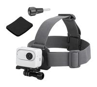 CERFFOOL Sangle de tête pour DJI Osmo Action 5 Pro 4 3 pour GoPro Hero 13 Black 12 11 pour Insta360 et la Plupart des caméras d'action avec Adaptateur à vis 6,35 mm (Gris)