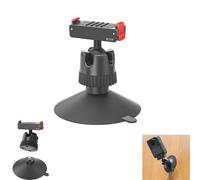 CERFFOOL Support à Ventouse pour DJI Osmo 360/Action 5 Pro/4/3 avec Adaptateur Magnétique Détachable Support à Rotule à Tête 360° Base de Bureau à Dégagement Rapide Accessoires pour Caméra d'action
