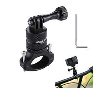 CERFFOOL Support de Guidon de Vélo pour GoPro Hero 13 12 Black pour DJI Osmo Action 5 Pro 4 Pocket 3 Alliage d'aluminium Fixations Rotation à 360° pour Insta360 Caméras d'action Accessoires (Noir)