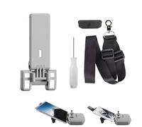CERFFOOL Support de Tablette Pliable pour DJI RC-N3/N2/N1 pour DJI Flip/Neo/AIR 3S/Mini 4 Pro Libération Rapide Réglable Portable Support de Tablette avec lanière Accessoire de Télécommande (Gris)