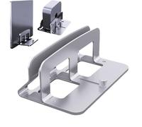 CERFFOOL Support Vertical Réglable pour Ordinateur Portable pour Apple Mac Mini M4/M4 Pro Largeur Ajustable 14-45mm Bureau Laptop Stand en Acier au Carbone Antidérapant Peu Encombrant Rangement Stand