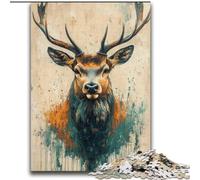 Cerfs dans Les Montagnes et Les rivières Puzzles 2000 pièces pour Adultes Cadeaux, pour 14 Ans et Plus Entraînez Votre Cerveau et Vos Mains Cadeaux de Jeu de Noël (70x100cm)