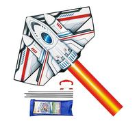 Cerfs-Volants à Ligne Unique | Jouet Interactif pour Le Vol Coloré avec Une Longue Queue - Grand Cerf-Volant à Ligne Unique Facile à Faire Voler - pour Débutants Parents Garçons Filles Famille Sports