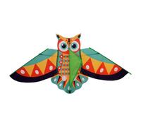 Cerfs-volants coupe-vent en forme de hibou pour jouer en plein air en tissu polyester 190T cadre en fibre de verre assure un vol stable, facile à plier pour le rangement extérieur des cerfs-volants