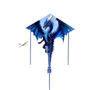 Cerfs-Volants Dragon pour Enfants, Cerfs-Volants en Forme de Delta, en Tissu Nylon Ripstop, Ligne de cerf-Volant résistante au Vent, Jouets extérieurs animés