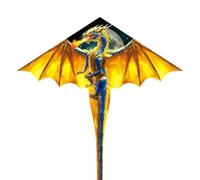 Cerfs-Volants Dragon pour Enfants, Cerfs-Volants en Forme de Delta, en Tissu Nylon Ripstop, Ligne de cerf-Volant résistante au Vent, Jouets extérieurs animés