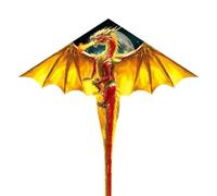 Cerfs-Volants Dragon pour Enfants, Cerfs-Volants en Forme de Delta, en Tissu Nylon Ripstop, Ligne de cerf-Volant résistante au Vent, Jouets extérieurs animés