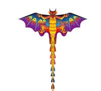 Cerfs-Volants Dragon pour Enfants, Cerfs-Volants en Forme de Delta, en Tissu Nylon Ripstop, Ligne de cerf-Volant résistante au Vent, Jouets extérieurs animés