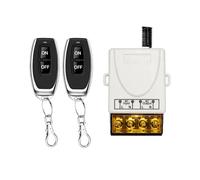 Cerhot Blanc Interrupteur sans fil RF haute puissance 220V/230V CA 30A avec télécommande pour éclairage extérieur compatible avec porte de garage pompe à eau et DIY éclairage (White AC100-240V 2V1)