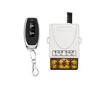 Cerhot Blanc Interrupteur sans fil RF haute puissance 220V/230V CA 30A avec télécommande pour éclairage extérieur compatible avec porte de garage pompe à eau et DIY éclairage (White AC100-240V 1V1)