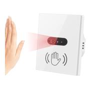 Cerhot EU 230V Capteur de Mouvement IR Interrupteur Infrarouge Sans Tactile avec Ligne Neutre (EU Blanc)