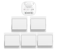 Cerhot EU interrupteur sans fil sans piles kit interupteur sans fil autoalimente va et vient sans fil sans pile radio interrupteur a distance eclairage domestique wireless switch (EU 1Gang 5V1 a)