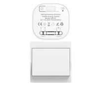 Cerhot EU interrupteur sans fil sans piles kit interupteur sans fil autoalimente va et vient sans fil sans pile radio interrupteur a distance eclairage domestique wireless switch (EU 1Gang 1V1 a)