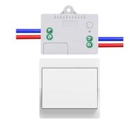 Cerhot EU interrupteur sans fil sans piles Lot de 1 kit interupteur sans fil autoalimente va et vient sans fil sans pile radio interrupteur a distance eclairage domestique (EU 1Gang 1V1 A)