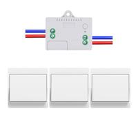 Cerhot EU interrupteur sans fil sans piles Lot de 3 kit interupteur sans fil autoalimente va et vient sans fil sans pile radio interrupteur a distance eclairage domestique (EU 1Gang 3V1 A)