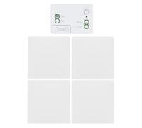 Cerhot RF433 Interrupteur sans fil kit radio interrupteurs sans fil pour eclairage interupteurs cinetiques sans fil sans pile telecommande a bouton (1Gang 4V1 White)