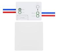 Cerhot RF433 Interrupteur sans fil kit radio interrupteurs sans fil pour eclairage interupteurs cinetiques sans fil sans pile telecommande a bouton (1Gang 1V1 White)